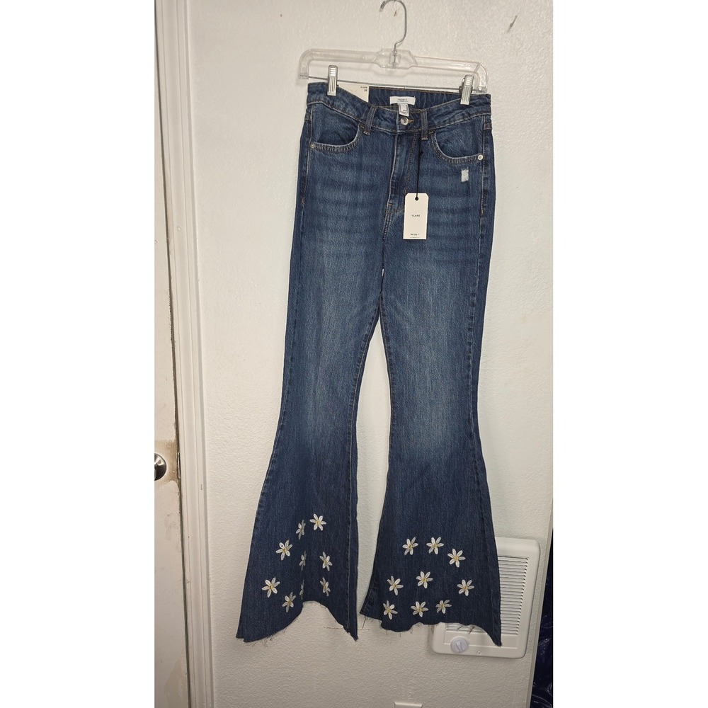 Forever 21 Flare Jeans Womens 26 Blue New With Tags